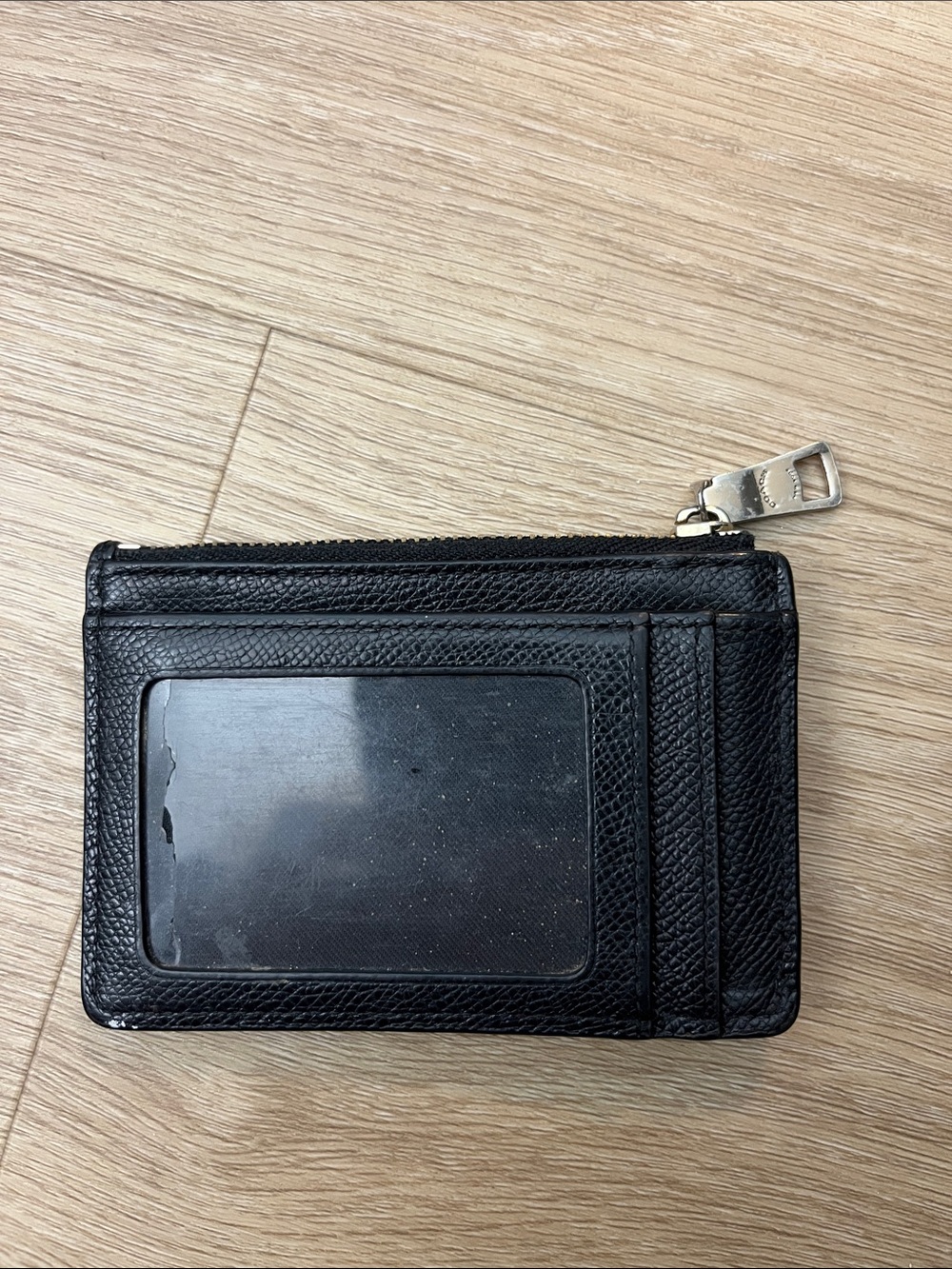 Coach wallet with ID pocket (cracked), 2 pockets and a zipper coin pocket - Picture 1 of 6